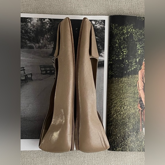 Jil Sander Square Toe Leather Ballet Flats In Tan Size 36 (US 6) - Picture 8 of 13